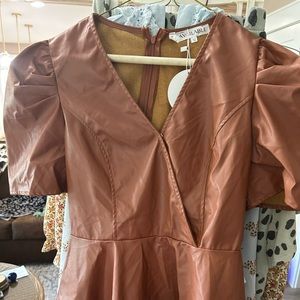 Brand new boutique leather top